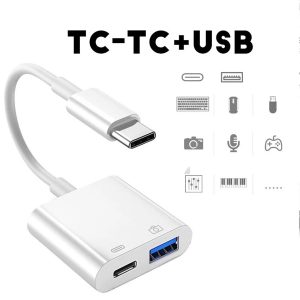 ตัวอ่านบัตรเหมาะสำหรับใช้ Type-c to usb+pd /USB-C otg two-in-one ถึง USB3.0